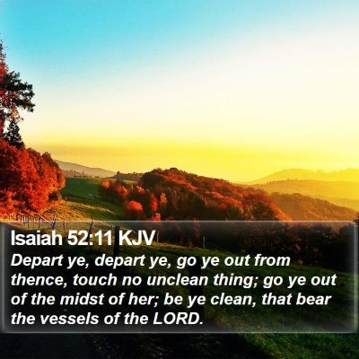 Isaiah 52:11 KJV Bible Verse Image