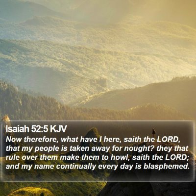 Isaiah 52:5 KJV Bible Verse Image