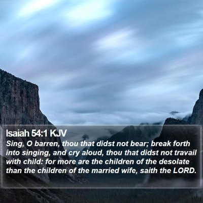 Isaiah 54:1 KJV Bible Verse Image