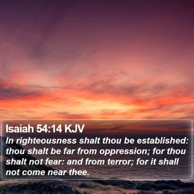 Isaiah 54:14 KJV Bible Verse Image