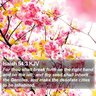 Isaiah 54:3 KJV Bible Verse Image