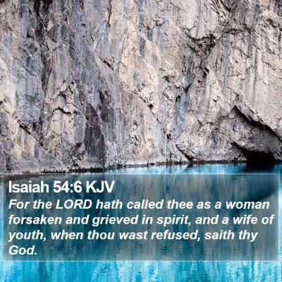 Isaiah 54:6 KJV Bible Verse Image