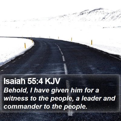 Isaiah 55:4 KJV Bible Verse Image