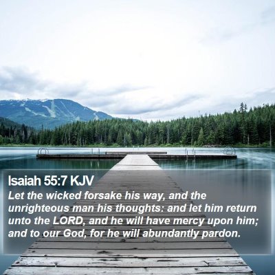 Isaiah 55:7 KJV Bible Verse Image