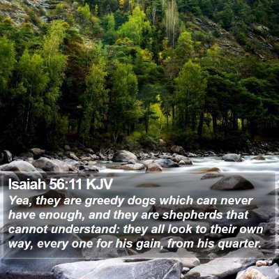 Isaiah 56:11 KJV Bible Verse Image