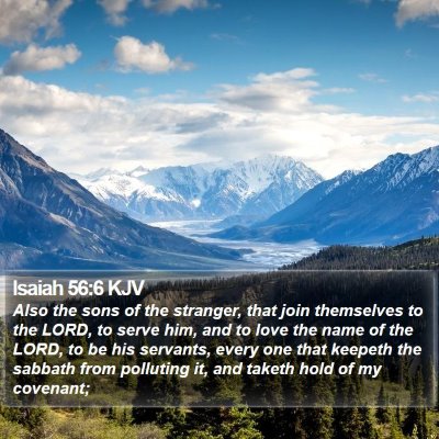 Isaiah 56:6 KJV Bible Verse Image
