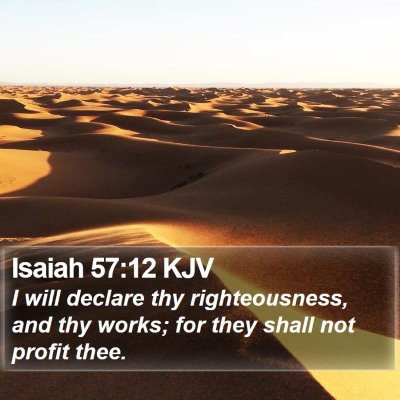 Isaiah 57:12 KJV Bible Verse Image