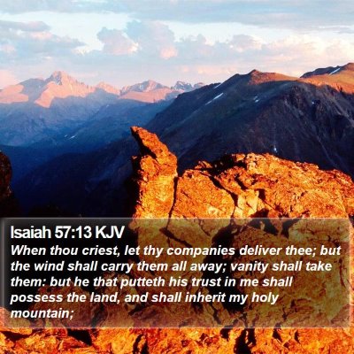 Isaiah 57:13 KJV Bible Verse Image