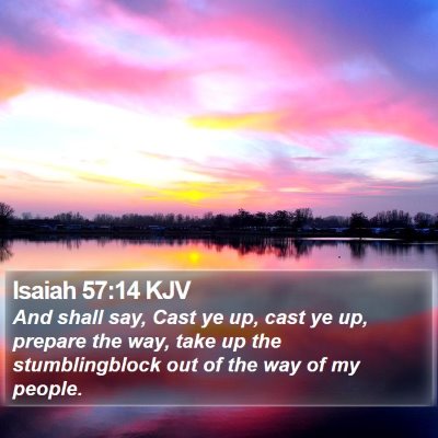 Isaiah 57:14 KJV Bible Verse Image