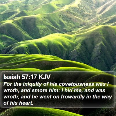 Isaiah 57:17 KJV Bible Verse Image