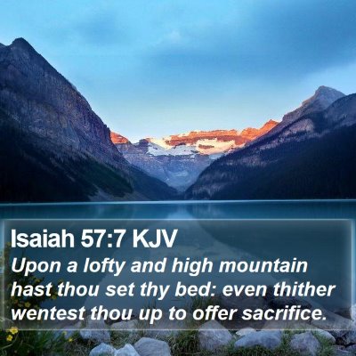 Isaiah 57:7 KJV Bible Verse Image
