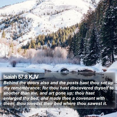 Isaiah 57:8 KJV Bible Verse Image