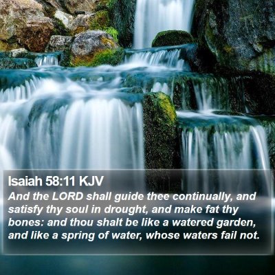 Isaiah 58:11 KJV Bible Verse Image
