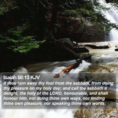 Isaiah 58:13 KJV Bible Verse Image