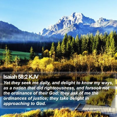 Isaiah 58:2 KJV Bible Verse Image