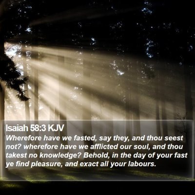 Isaiah 58:3 KJV Bible Verse Image
