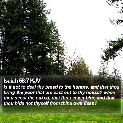 Isaiah 58:7 KJV Bible Verse Image