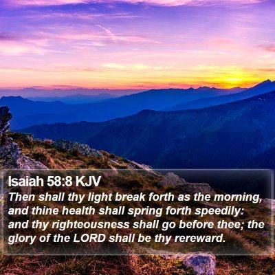 Isaiah 58:8 KJV Bible Verse Image