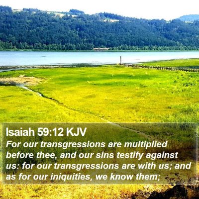 Isaiah 59:12 KJV Bible Verse Image