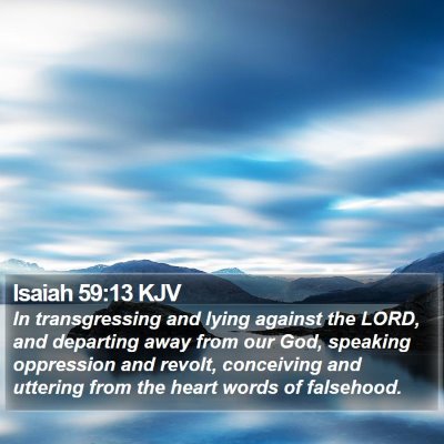 Isaiah 59:13 KJV Bible Verse Image