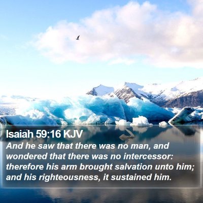 Isaiah 59:16 KJV Bible Verse Image