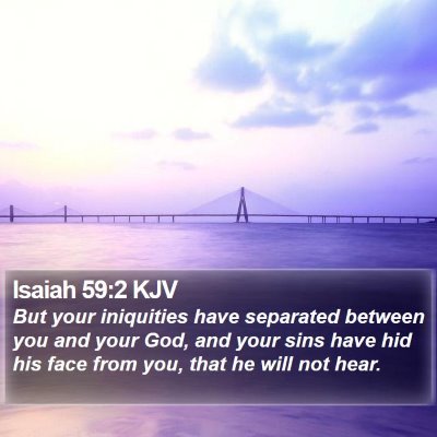 Isaiah 59:2 KJV Bible Verse Image