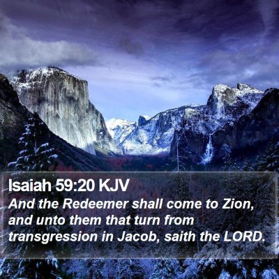 Isaiah 59:20 KJV Bible Verse Image