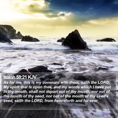Isaiah 59:21 KJV Bible Verse Image