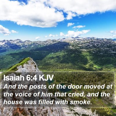 Isaiah 6:4 KJV Bible Verse Image