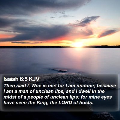 Isaiah 6:5 KJV Bible Verse Image