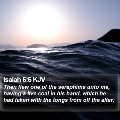 Isaiah 6:6 KJV Bible Verse Image