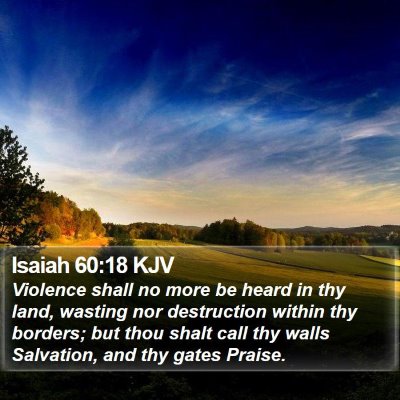 Isaiah 60:18 KJV Bible Verse Image