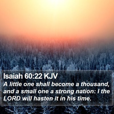 Isaiah 60:22 KJV Bible Verse Image