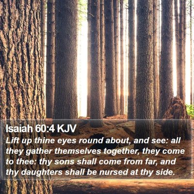 Isaiah 60:4 KJV Bible Verse Image