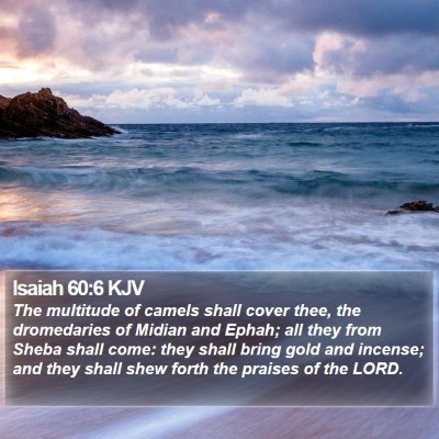 Isaiah 60:6 KJV Bible Verse Image
