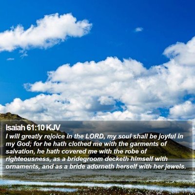 Isaiah 61:10 KJV Bible Verse Image