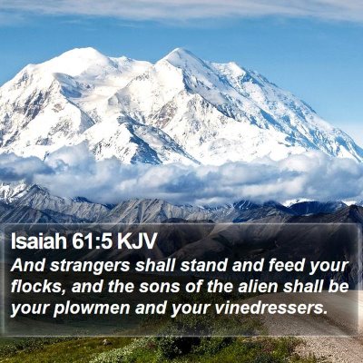 Isaiah 61:5 KJV Bible Verse Image