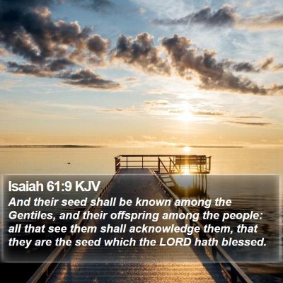 Isaiah 61:9 KJV Bible Verse Image