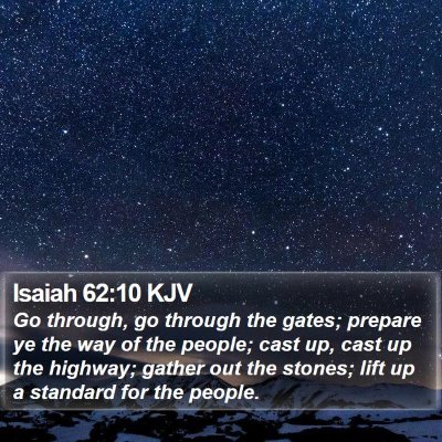 Isaiah 62:10 KJV Bible Verse Image