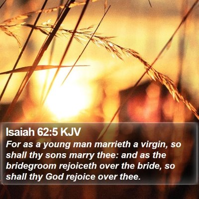 Isaiah 62:5 KJV Bible Verse Image