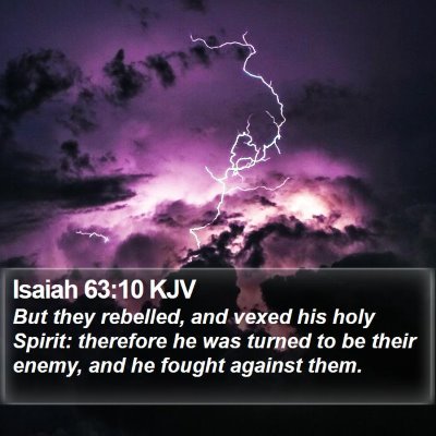 Isaiah 63:10 KJV Bible Verse Image