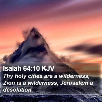 Isaiah 64:10 KJV Bible Verse Image