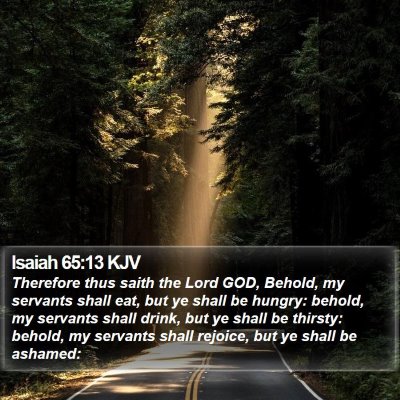 Isaiah 65:13 KJV Bible Verse Image
