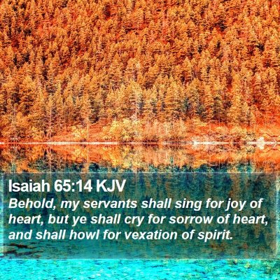 Isaiah 65:14 KJV Bible Verse Image