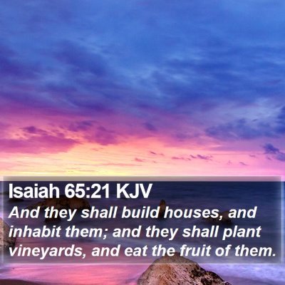 Isaiah 65:21 KJV Bible Verse Image