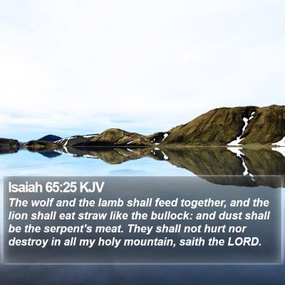Isaiah 65:25 KJV Bible Verse Image