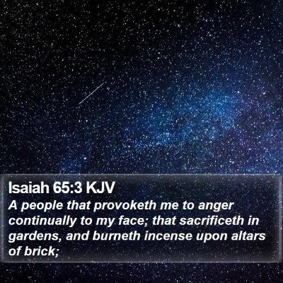 Isaiah 65:3 KJV Bible Verse Image