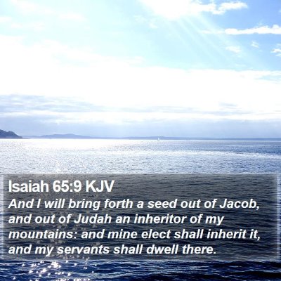 Isaiah 65:9 KJV Bible Verse Image