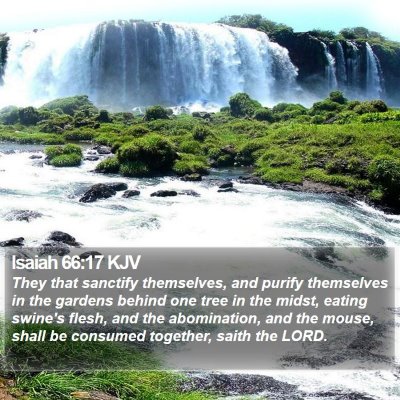 Isaiah 66:17 KJV Bible Verse Image