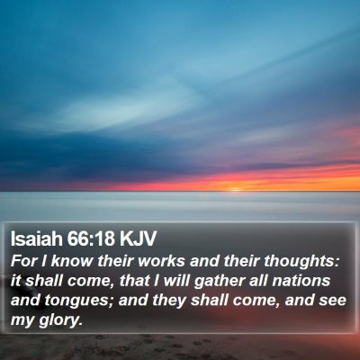 Isaiah 66:18 KJV Bible Verse Image